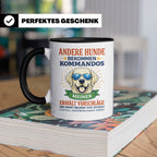 Hundetasse Labrador Spruch Andere Hunde bekommen Kommandos.  – Schwarz [farbe:schwarz]