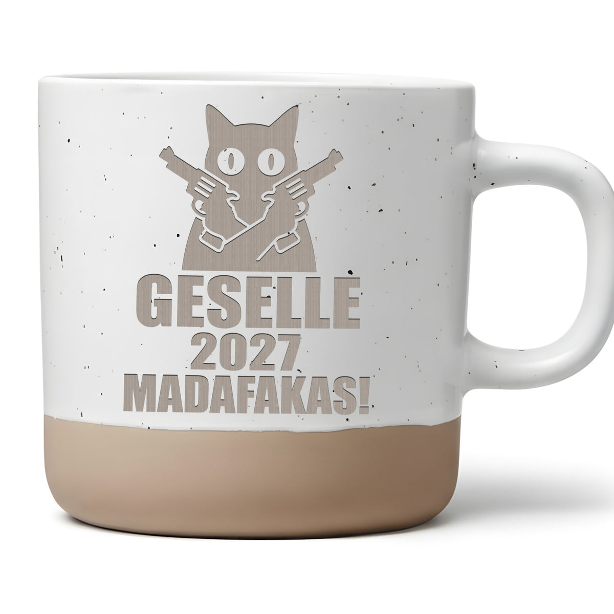 Geselle 2027 Tasse Madafakas Katze Pistolen - Lustiges Geschenk für Ha – Bild 1