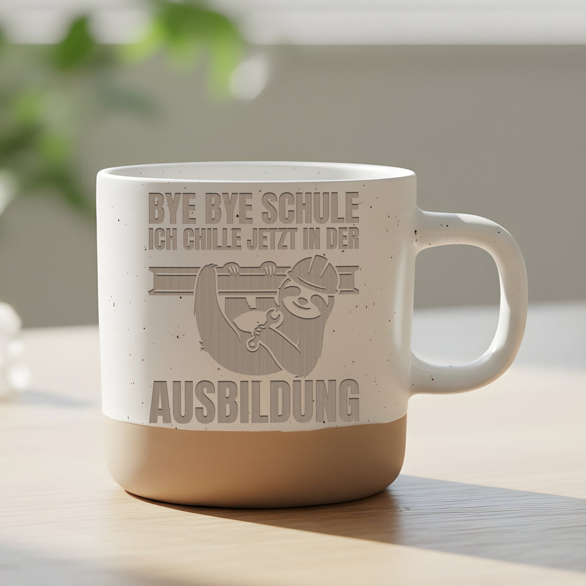 Faultier Azubi Tasse Bye Schule Ich Chille in der Ausbildung - Lustige – Bild 6