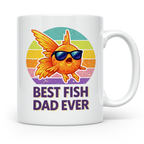 Best Fish Dad Ever Tasse Goldfisch Papa, Geschenk für Aquari – Weiß [farbe:weiß]