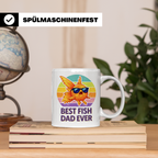 Best Fish Dad Ever Tasse Goldfisch Papa, Geschenk für Aquari – Weiß [farbe:weiß]