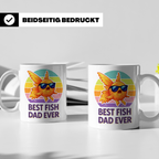 Best Fish Dad Ever Tasse Goldfisch Papa, Geschenk für Aquari – Weiß [farbe:weiß]