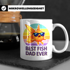 Best Fish Dad Ever Tasse Goldfisch Papa, Geschenk für Aquari – Weiß [farbe:weiß]