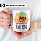 Best Fish Dad Ever Tasse Goldfisch Papa, Geschenk für Aquari – Weiß [farbe:weiß]