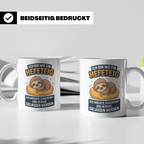 Faultier Tasse mit Spruch Hefeteig, lustiges Geschenk für Mo – Weiß [farbe:weiß]