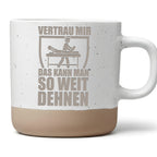 Physiotherapeut Tasse So Weit Dehnen - Lustiges Geschenk für Chiroprak – Bild 1