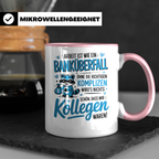 Job Banküberfall Tasse mit Waschbär Kollegen Spruch Geschenkidee Büroabschied Abschiedsgeschenk Jobwechsel Mitarbeiter Kollegen Job