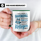 Job Banküberfall Tasse mit Waschbär Kollegen Spruch Geschenkidee Büroabschied Abschiedsgeschenk Jobwechsel Mitarbeiter Kollegen Job
