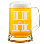 Personalisiertes Bierkrug mit Monogramm – Elegantes Geschenk für Männer, Monogramm H Bierkrug für Held des Alltags, Ideal für Geburtstagsgeschenke