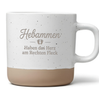 Hebammen Herz am rechten Fleck Tasse Geschenk Hebamme Geburtstag Dankeschön Geburt Kreißsaal Geburtshelferin Kaffeetasse Deko