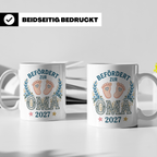 Befördert zur Oma 2027 Tasse, Geschenk werdende Oma, Schwang – Weiß [farbe:weiß]