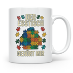 Puzzle Tasse mit Spruch Der Esstisch gehört mir | Geschenk f – Weiß [farbe:weiß]