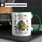 Puzzle Tasse mit Spruch Der Esstisch gehört mir | Geschenk f – Grün [farbe:grün]