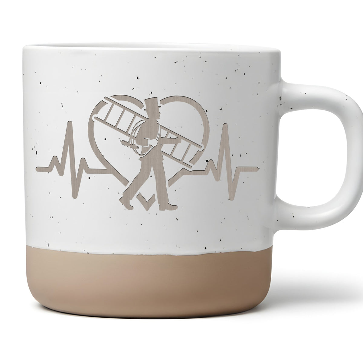 Schornsteinfeger Tasse Herzschlag - Lustiges Geschenk fuer Kaminkehrer – Bild 1