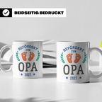 Befördert zum Opa 2027 Tasse, Werdender Opa Geschenk, Schwan – Weiß [farbe:weiß]