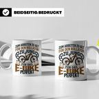 E-Bike Tasse für Rentner Spruch Zum Arbeiten zu alt. Geschen – Weiß [farbe:weiß]