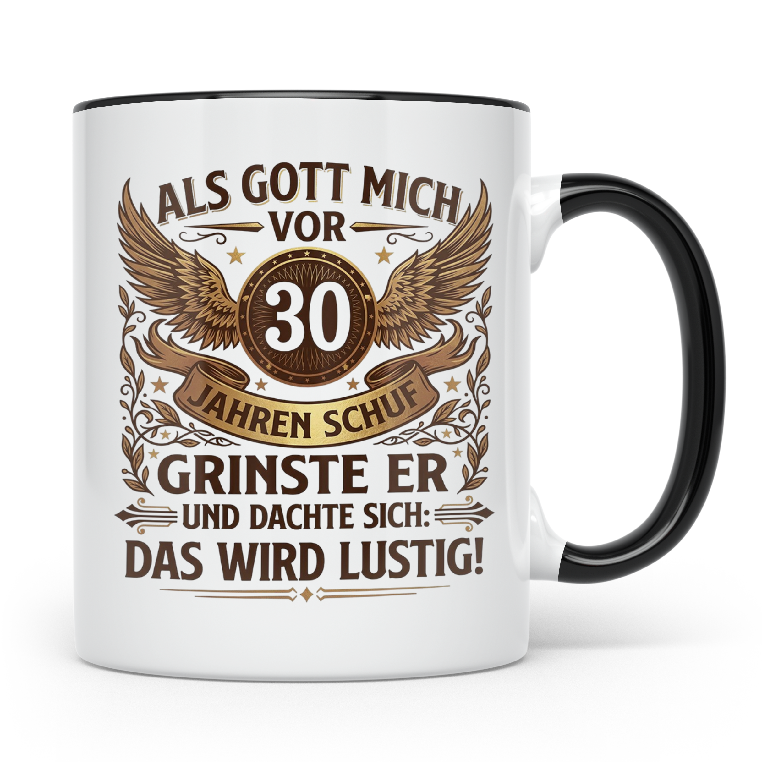 30. Geburtstag Tasse für Männer & Frauen | Lustiger Spruch A – Schwarz [farbe:schwarz]
