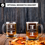 Personalisiertes Bierkrug mit Monogramm – Elegantes Geschenk für Männer, Monogramm I Bierkrug für Individuelle Geschenke, Ideal für Geburtstagsgeschenke