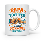 Papa Tochter Tasse Zwei Dickköpfe ein Team | Geschenk von To – Weiß [farbe:weiß]