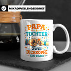 Papa Tochter Tasse Zwei Dickköpfe ein Team | Geschenk von To – Weiß [farbe:weiß]