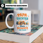 Papa Tochter Tasse Zwei Dickköpfe ein Team | Geschenk von To – Weiß [farbe:weiß]