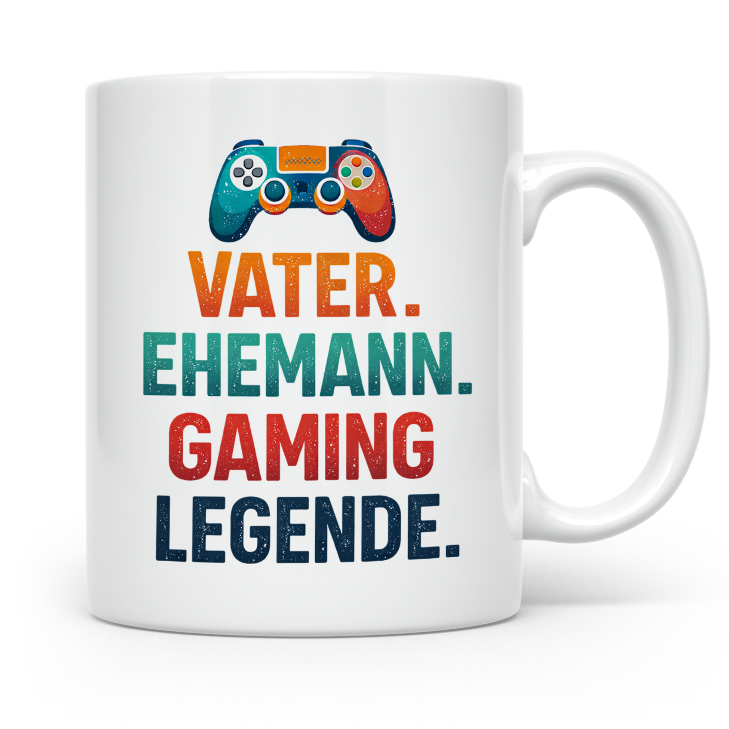 Gamer Vater Tasse mit Spruch Vater Ehemann Gaming Legende, l – Weiß [farbe:weiß]