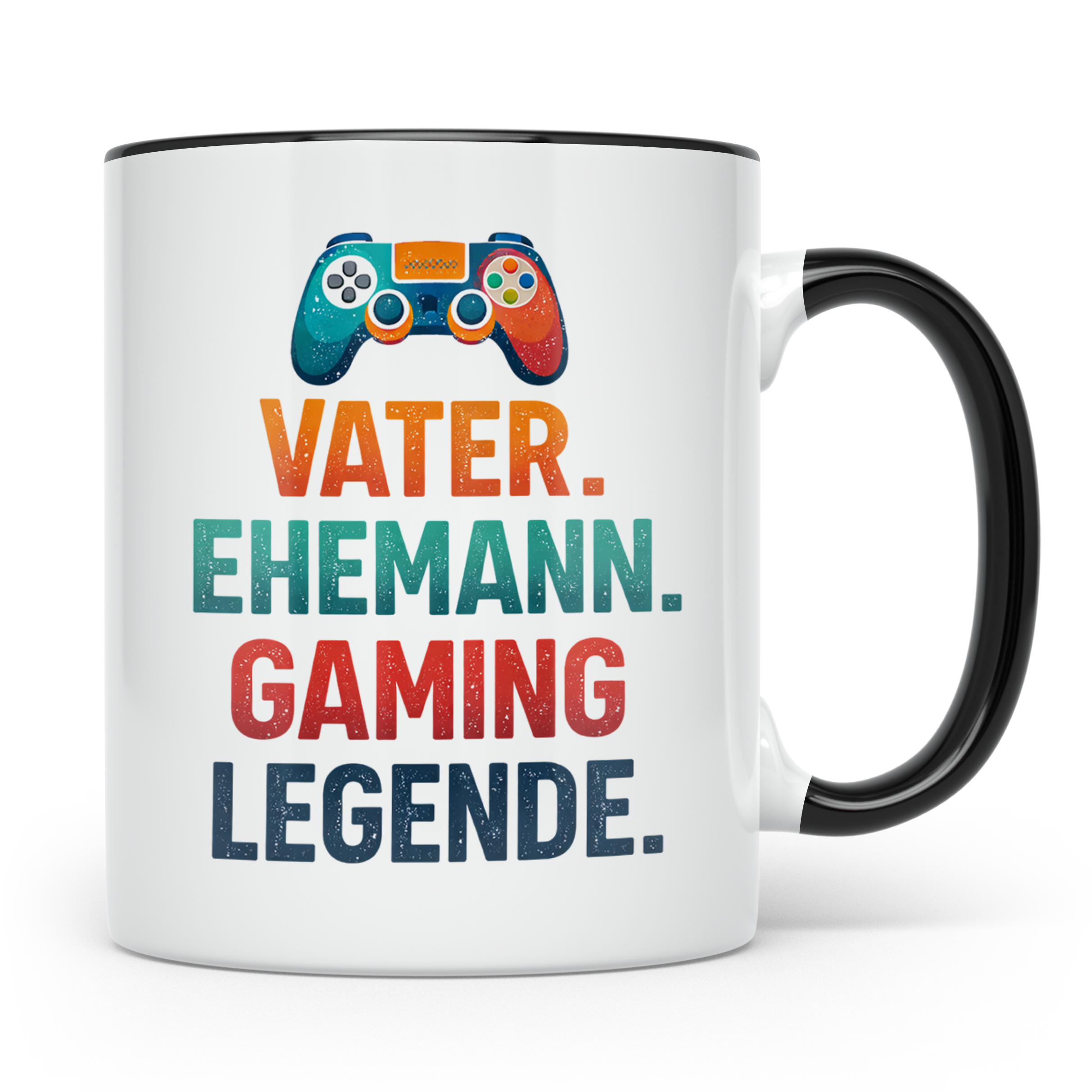 Gamer Vater Tasse mit Spruch Vater Ehemann Gaming Legende, l – Schwarz [farbe:schwarz]