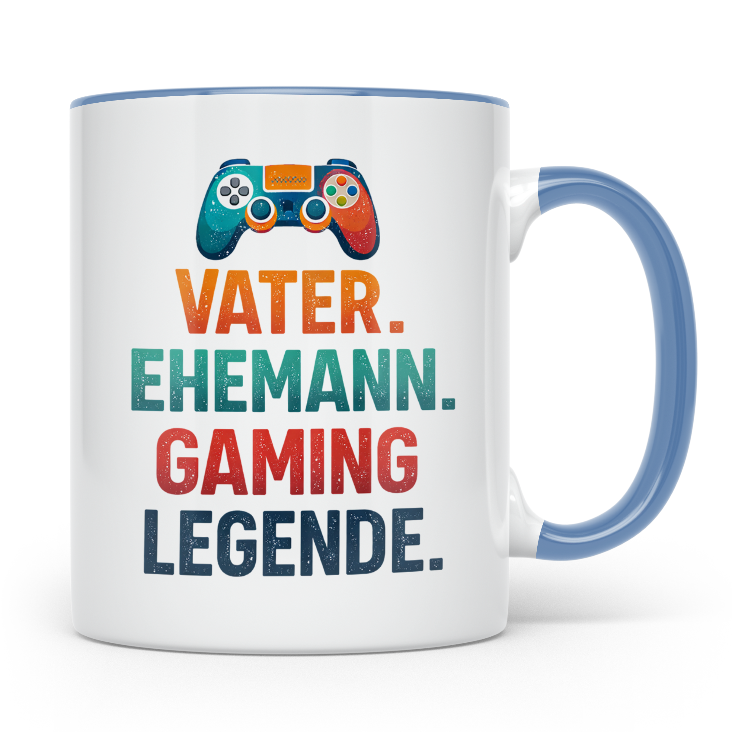 Gamer Vater Tasse mit Spruch Vater Ehemann Gaming Legende, l – Blau [farbe:blau]