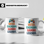 Gamer Vater Tasse mit Spruch Vater Ehemann Gaming Legende, l – Weiß [farbe:weiß]