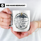 Wander Tasse mit Spruch Nur noch eine Kurve bis zum Bier, Lu – Weiß [farbe:weiß]