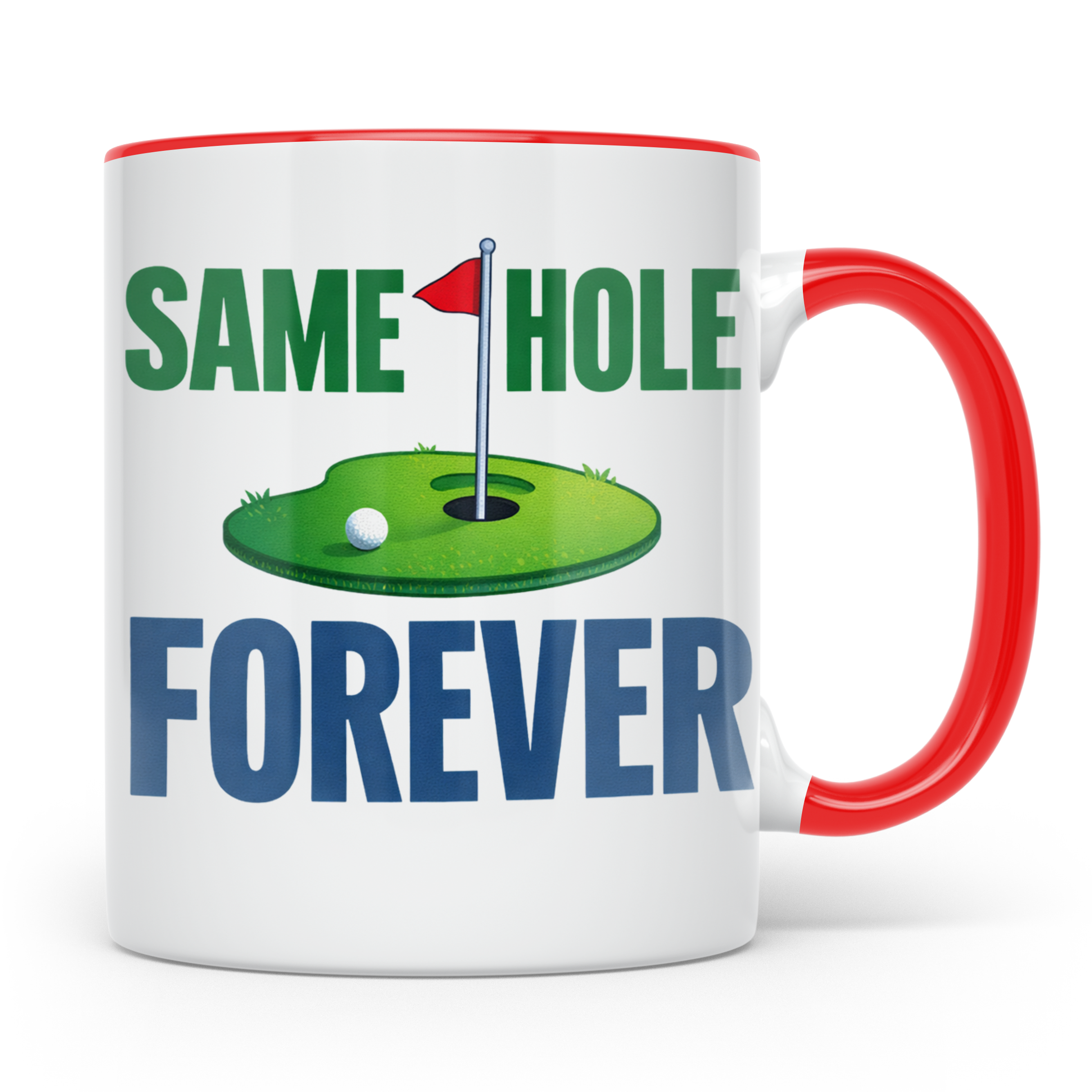 Golfer Tasse Same Hole Forever Lustiges Geschenk für Ehemann – Rot [farbe:rot]