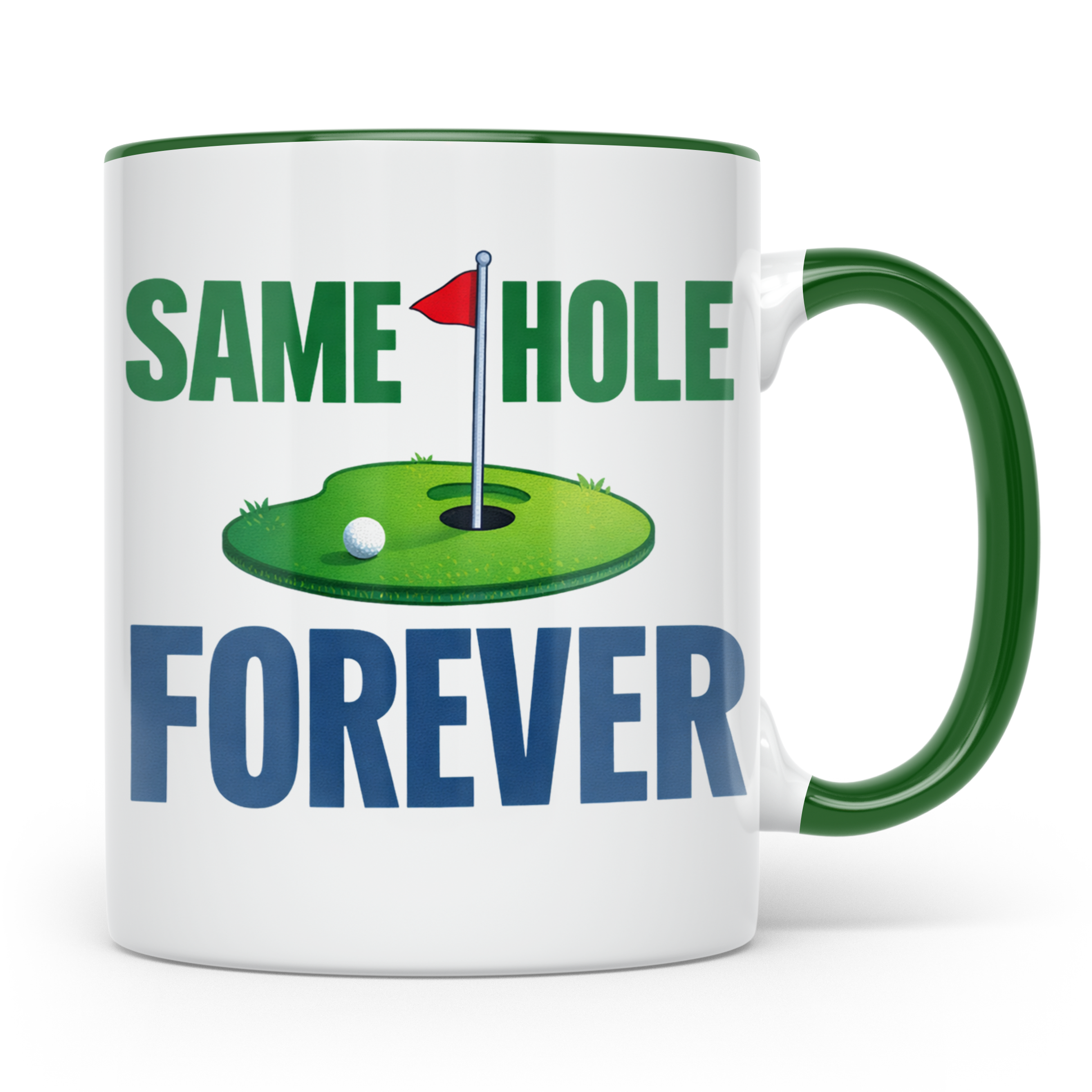 Golfer Tasse Same Hole Forever Lustiges Geschenk für Ehemann – Grün [farbe:grün]