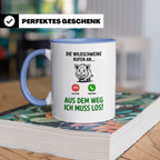 Wildschwein Tasse - Die Wildschweine rufen an Jäger Geschenk Jagdschein Ausbilder Geschenkidee - Jagdmotive & Schwarzwild Design!