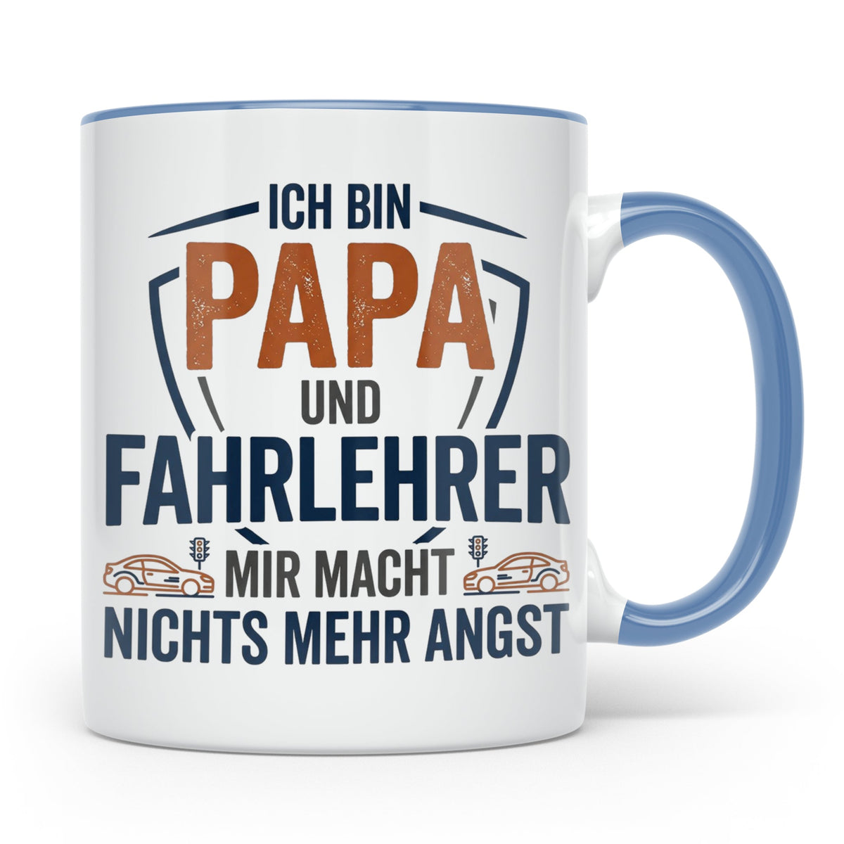 Fahrlehrer Tasse Papa Spruch, Geschenk für Fahrlehrer & Vate – Blau [farbe:blau]