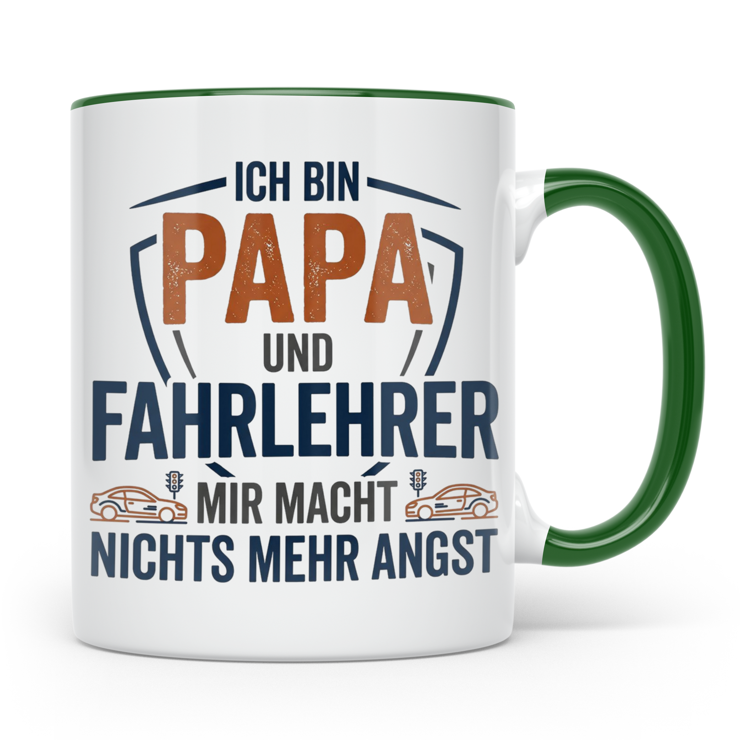 Fahrlehrer Tasse Papa Spruch, Geschenk für Fahrlehrer & Vate – Grün [farbe:grün]