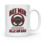 Auto Tuning Tasse Bei mir drehen alle am Rad, lustiger Spruc – Weiß [farbe:weiß]