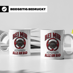 Auto Tuning Tasse Bei mir drehen alle am Rad, lustiger Spruc – Weiß [farbe:weiß]