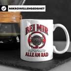 Auto Tuning Tasse Bei mir drehen alle am Rad, lustiger Spruc – Weiß [farbe:weiß]
