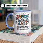 Danke Kaffeetasse - Kunterbunte Zeit! Wertschätzung Geschenkidee für Erzieher, Lehrer zum Geburtstag, Abschied oder einfach so.