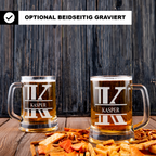 Personalisiertes Bierkrug mit Monogramm – Elegantes Geschenk für Männer, Monogramm K Bierkrug für Kumpel, Ideal für Geburtstagsgeschenke