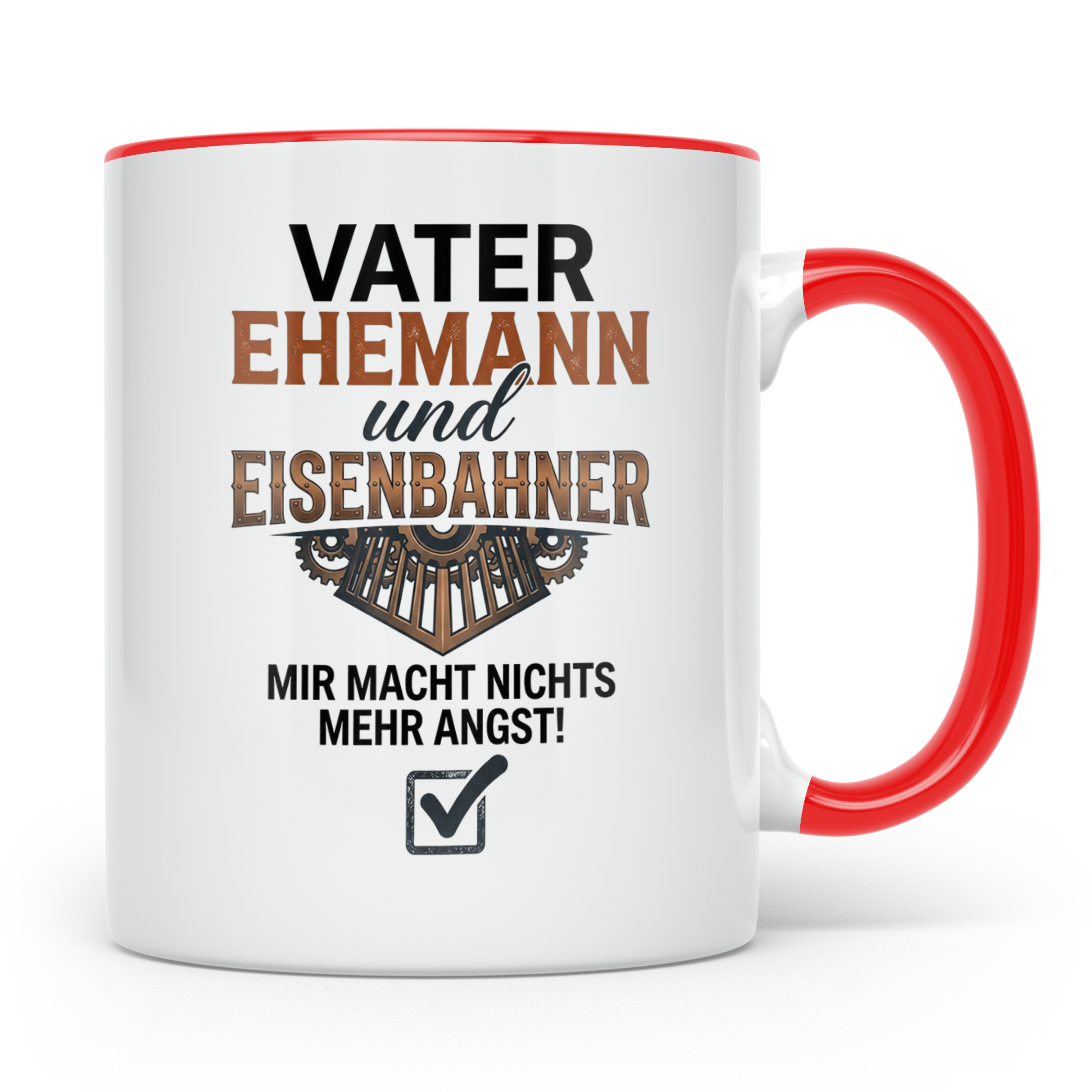Eisenbahner Tasse lustiger Spruch Vater Ehemann Mir macht ni – Rot [farbe:rot]