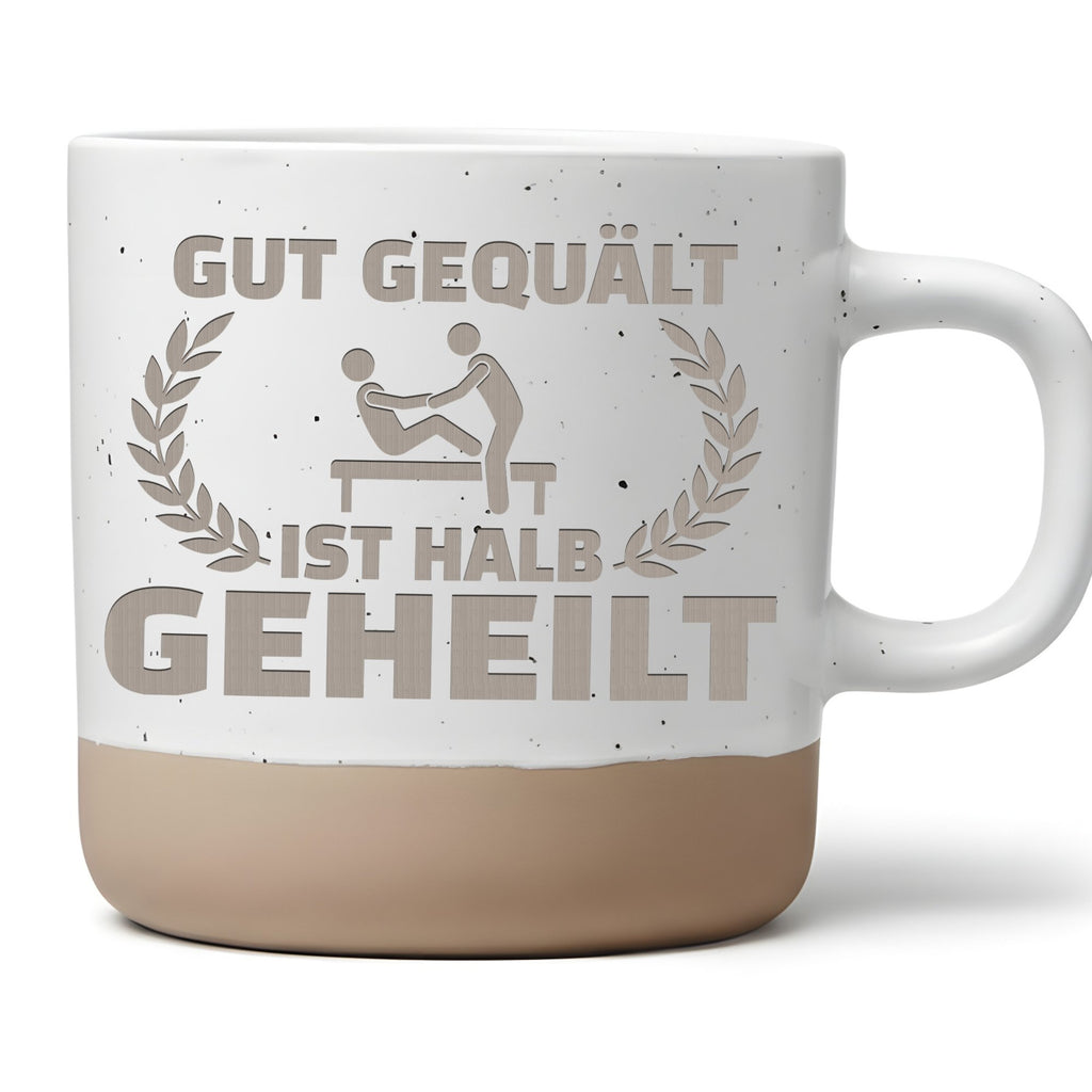 Physiotherapie Tasse Gut gequält halb geheilt - Lustiges Geschenk für  – Bild 1