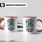 Endlich 16 Tasse - Geburtstag 16. Teenager Geschenkidee - Eltern wohnen noch bei mir - Sechzehn Sprüche Geschenk Tasse