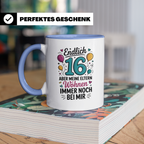 Endlich 16 Tasse - Geburtstag 16. Teenager Geschenkidee - Eltern wohnen noch bei mir - Sechzehn Sprüche Geschenk Tasse