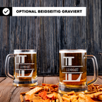Personalisiertes Bierkrug mit Monogramm – Elegantes Geschenk für Männer, Monogramm L Bierkrug für Lieber Freund, Ideal für Geburtstagsgeschenke