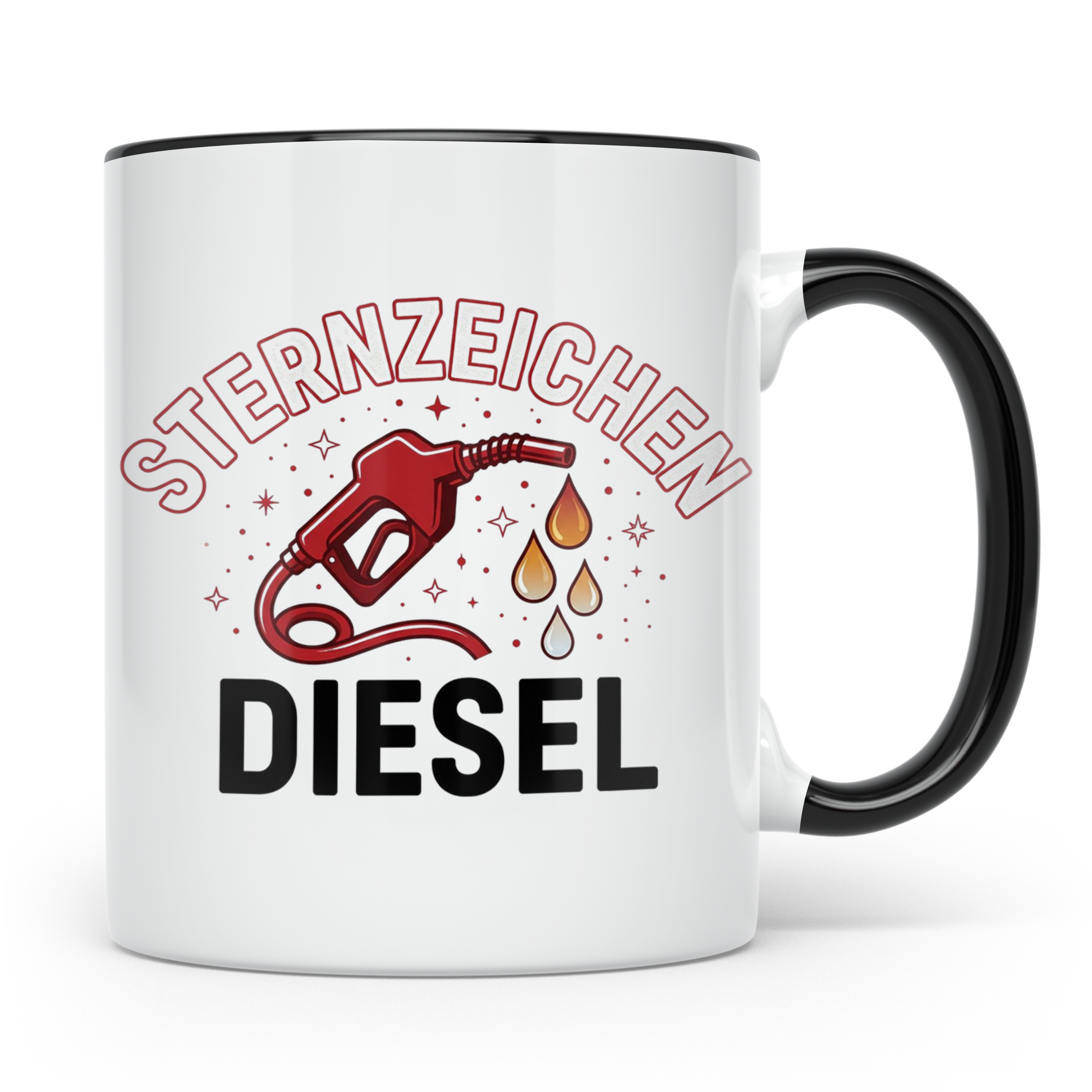 Sternzeichen Diesel Tasse lustiger Spruch für Autofahrer, Sc – Schwarz [farbe:schwarz]