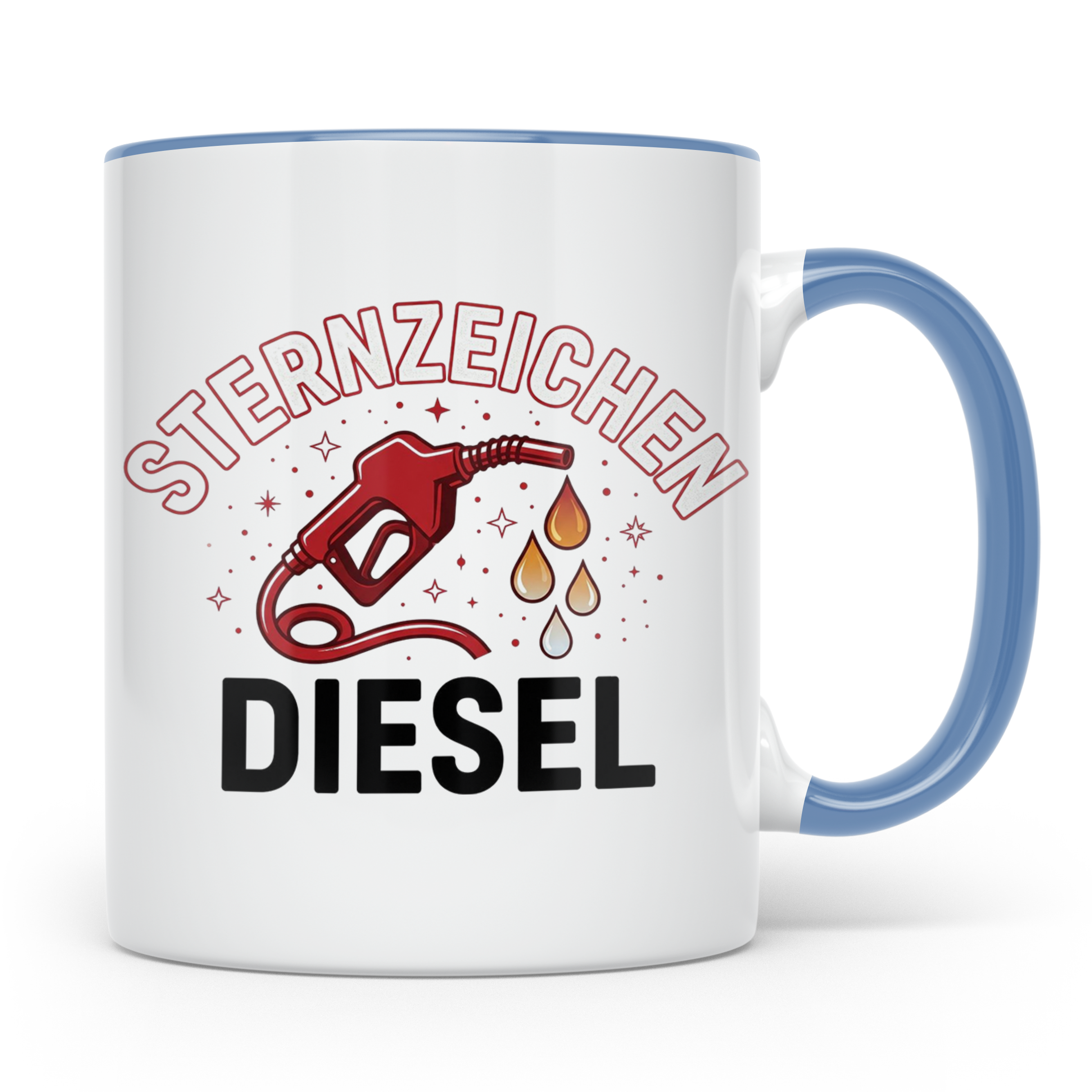 Sternzeichen Diesel Tasse lustiger Spruch für Autofahrer, Sc – Blau [farbe:blau]
