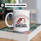 Sternzeichen Diesel Tasse lustiger Spruch für Autofahrer, Sc – Weiß [farbe:weiß]