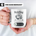 Bowling Tasse Bowling is Calling, lustiger Spruch für Bowler – Weiß [farbe:weiß]