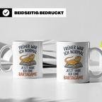 Bartagame Tasse mit Spruch Früher normal. Lustiges Geschenk  – Weiß [farbe:weiß]